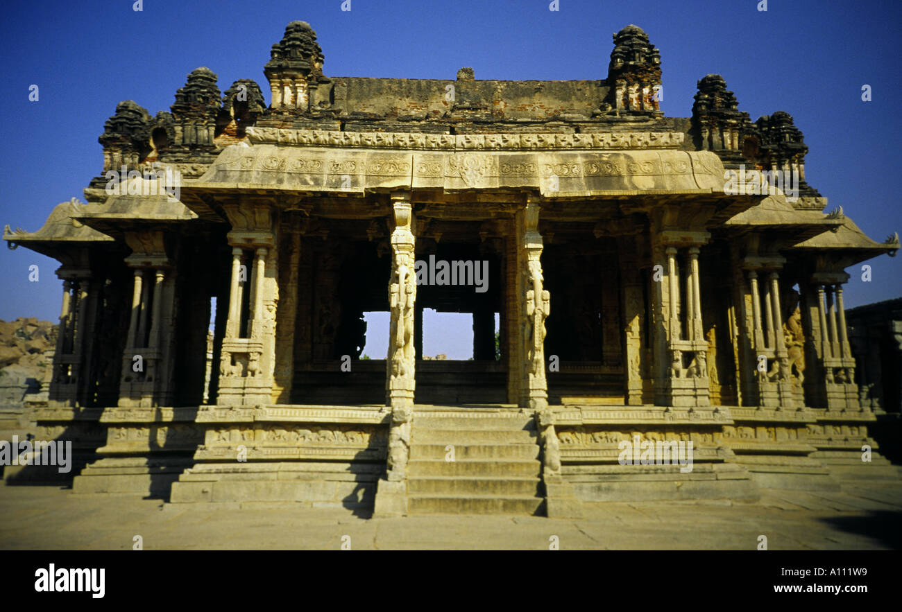 Vijaya Vittala Temple à Hampi en Inde du Sud Banque D'Images