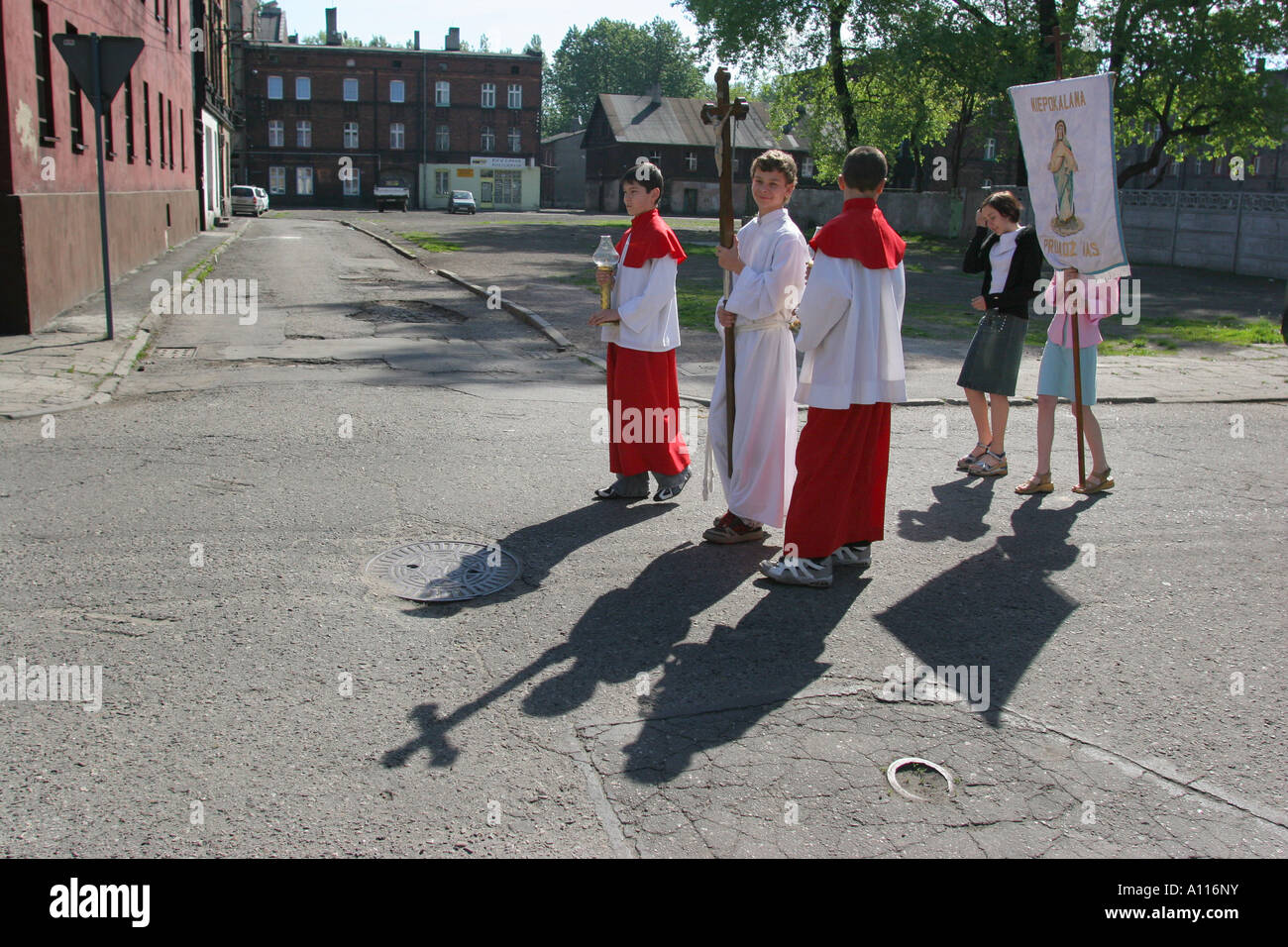 Corpus Christi traditionnel défilé Photo Bartek Wrzesniowski Banque D'Images