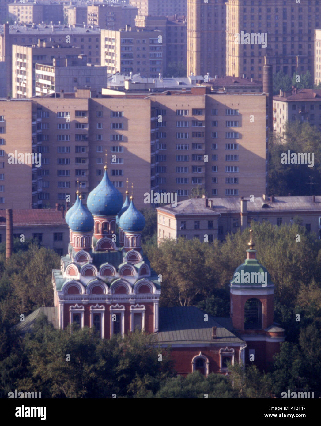 Russie Moscou Église ville moderne Banque D'Images