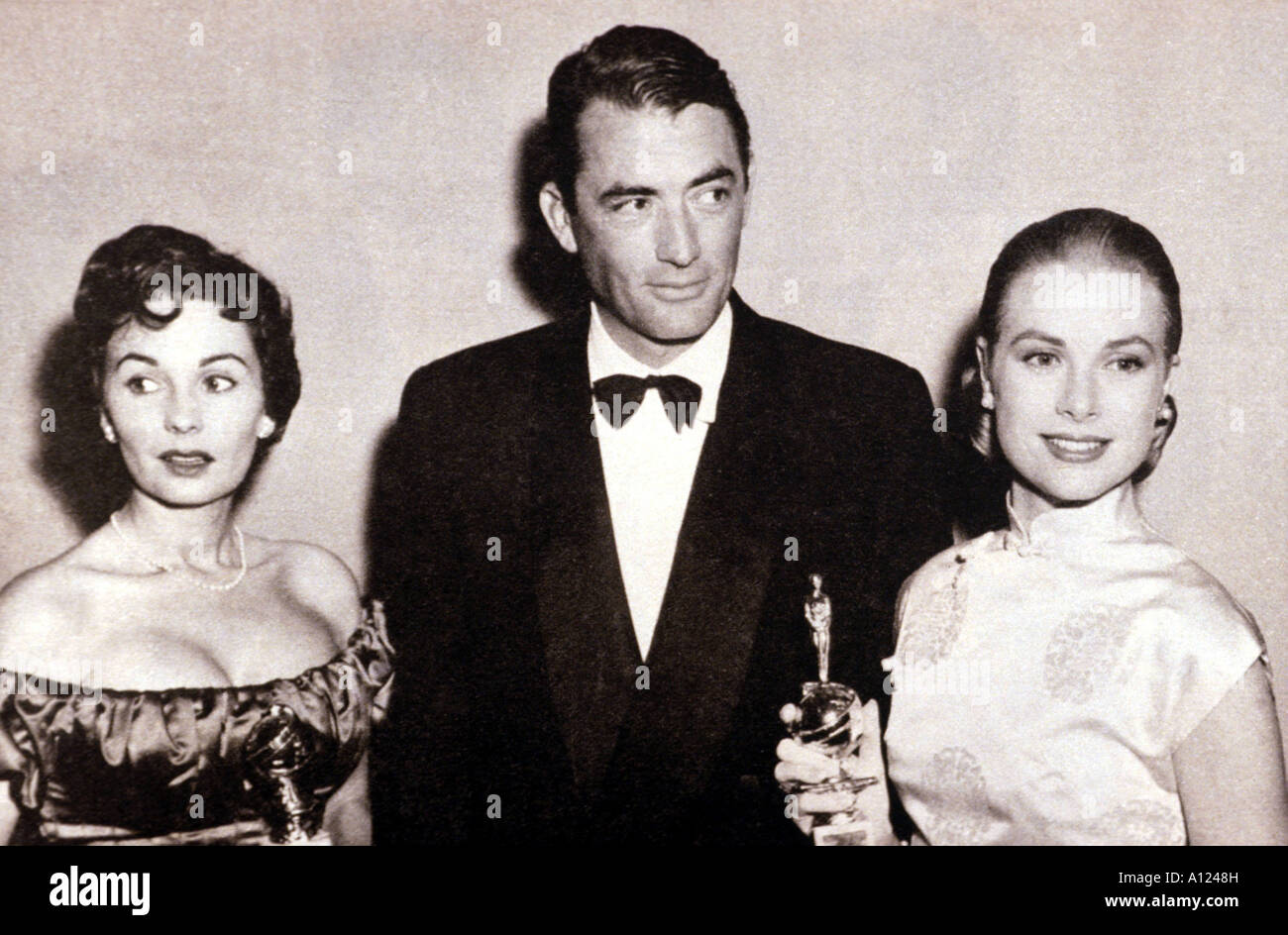 L'Acteur Gregory Peck Golden Globe Awards Banque D'Images