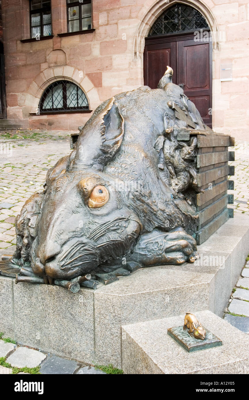 Le lapin Der Hase de Duerer 1984 de Juergen Goertz Nuernberg Allemagne Banque D'Images