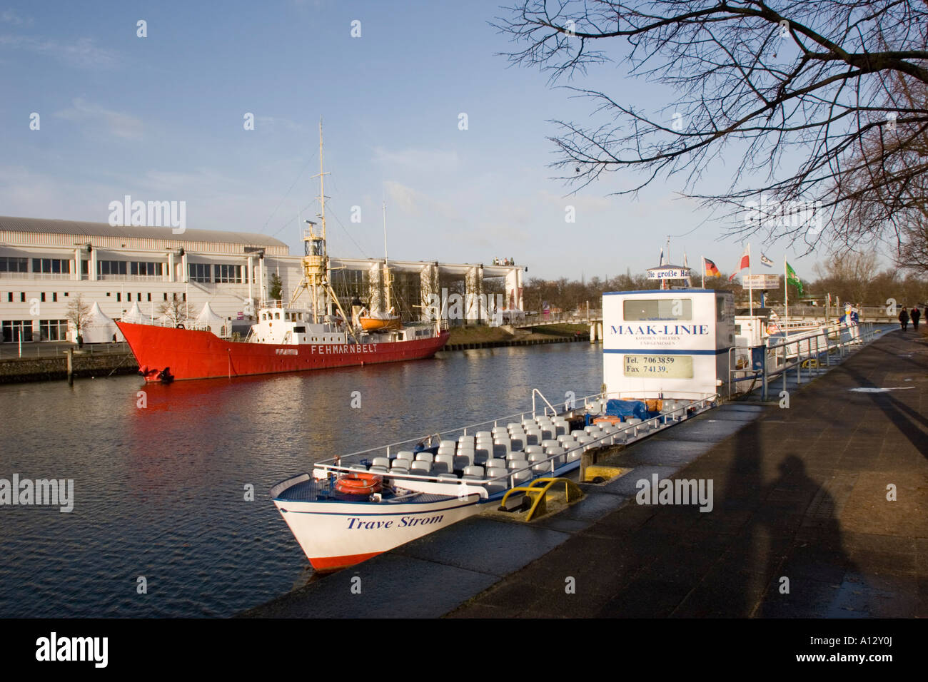 Et Holstenhafen Fehrarmbelt lège à Lubeck Allemagne Banque D'Images