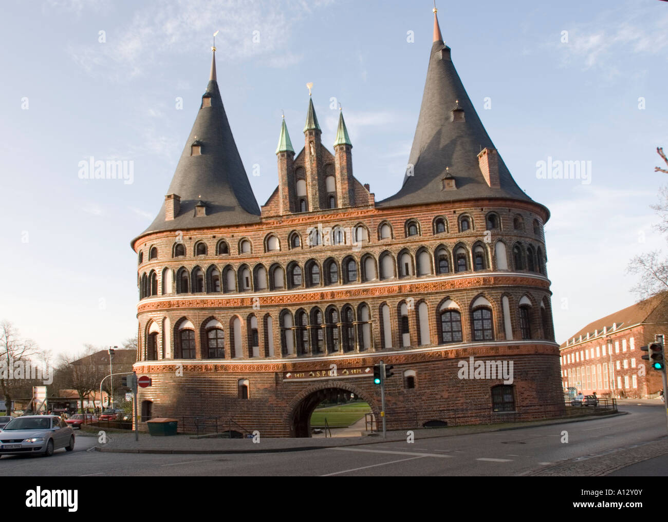 Lübeck Holstentor Lübeck, Allemagne Schleswig Holstein Banque D'Images