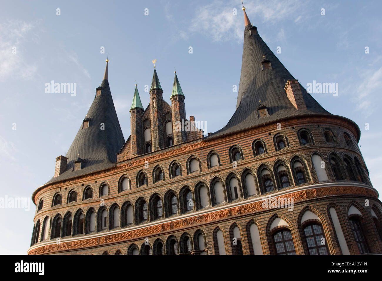 Lübeck Holstentor Lübeck, Allemagne Schleswig Holstein Banque D'Images