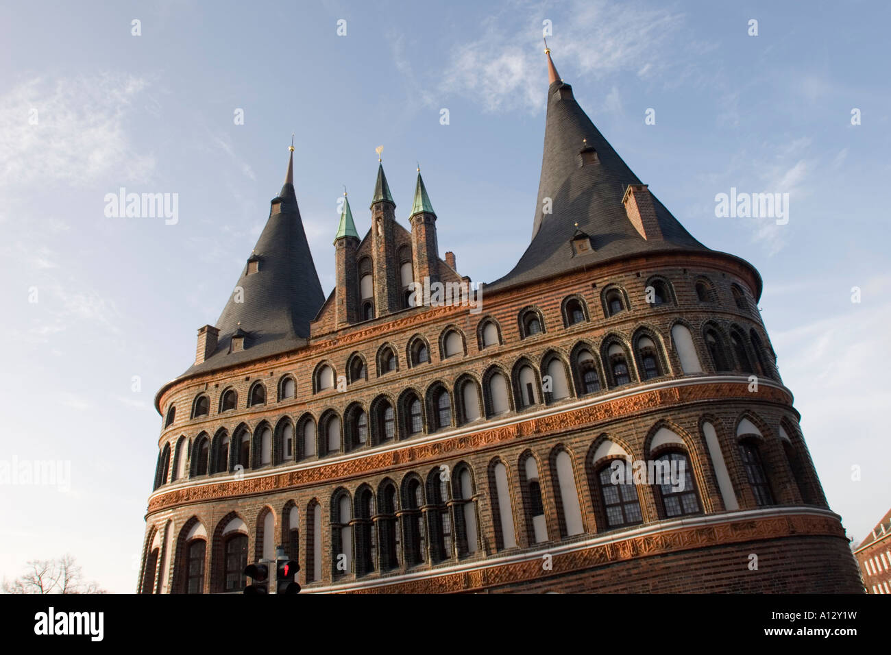 Lübeck Holstentor Lübeck, Allemagne Schleswig Holstein Banque D'Images