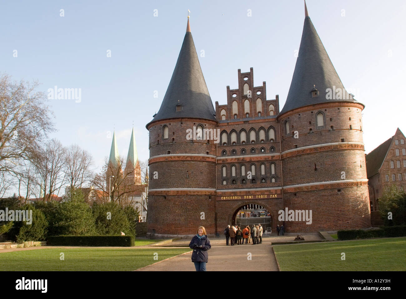 Lübeck Holstentor Lübeck, Allemagne Schleswig Holstein Banque D'Images