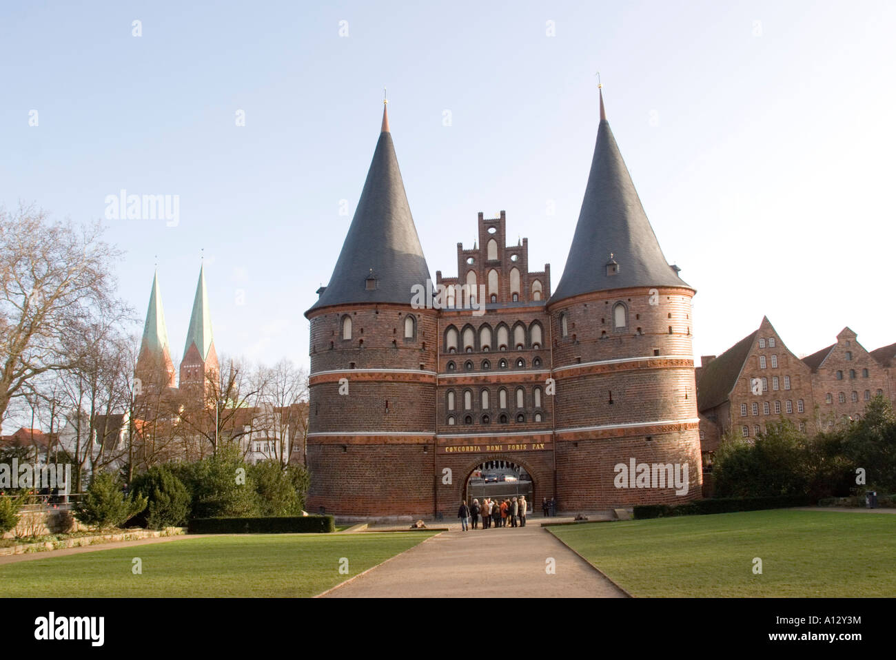 Lübeck Holstentor Lübeck, Allemagne Schleswig Holstein Banque D'Images