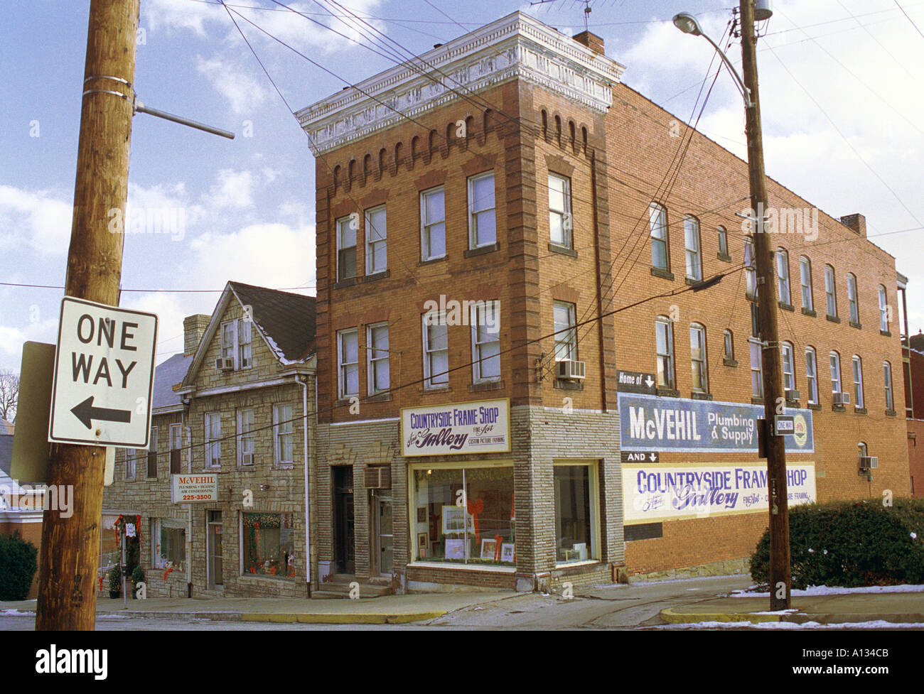 Petite ville corner store Banque D'Images