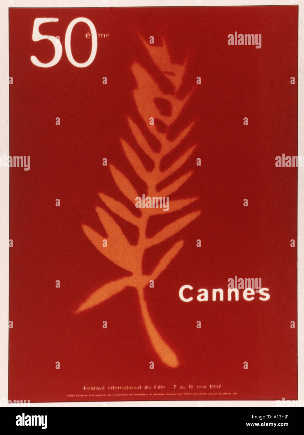 Affiche de la cinquantième édition du Festival de Cannes 1997 Banque D'Images