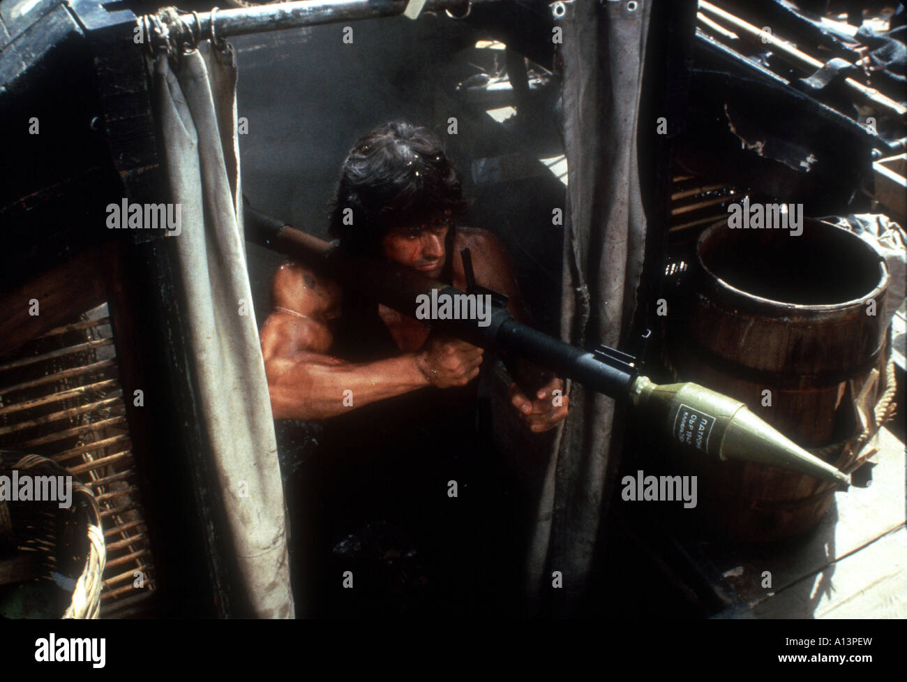 Rambo First Blood II Année 1985 réalisateur George Pan Cosmatos Sylvester Stallone Banque D'Images