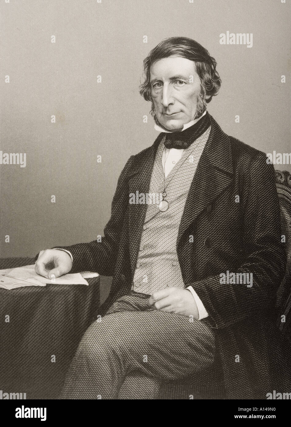 Sir George Cornewall Lewis, 2ème Baronet, 1806 - 1863. Homme d'État britannique et homme de lettres. Banque D'Images