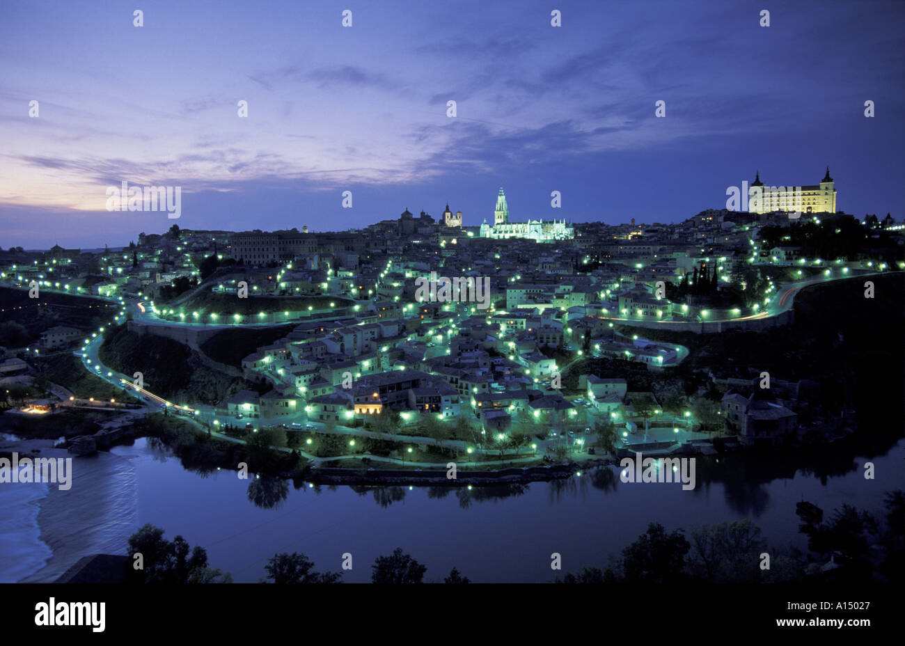 Nuit à Tolède Espagne Banque D'Images