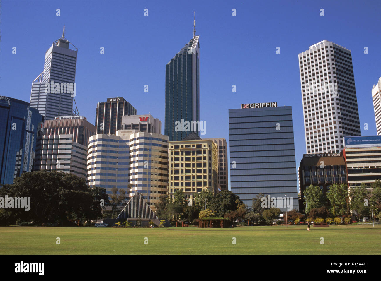 Gratte-ciel et immeubles de bureaux sur l'horizon de la ville de Perth en Australie occidentale K Gillham Banque D'Images