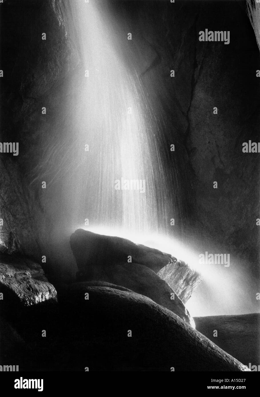 Shannon Falls à Squamish, entre Vancouver et Whistler. Banque D'Images