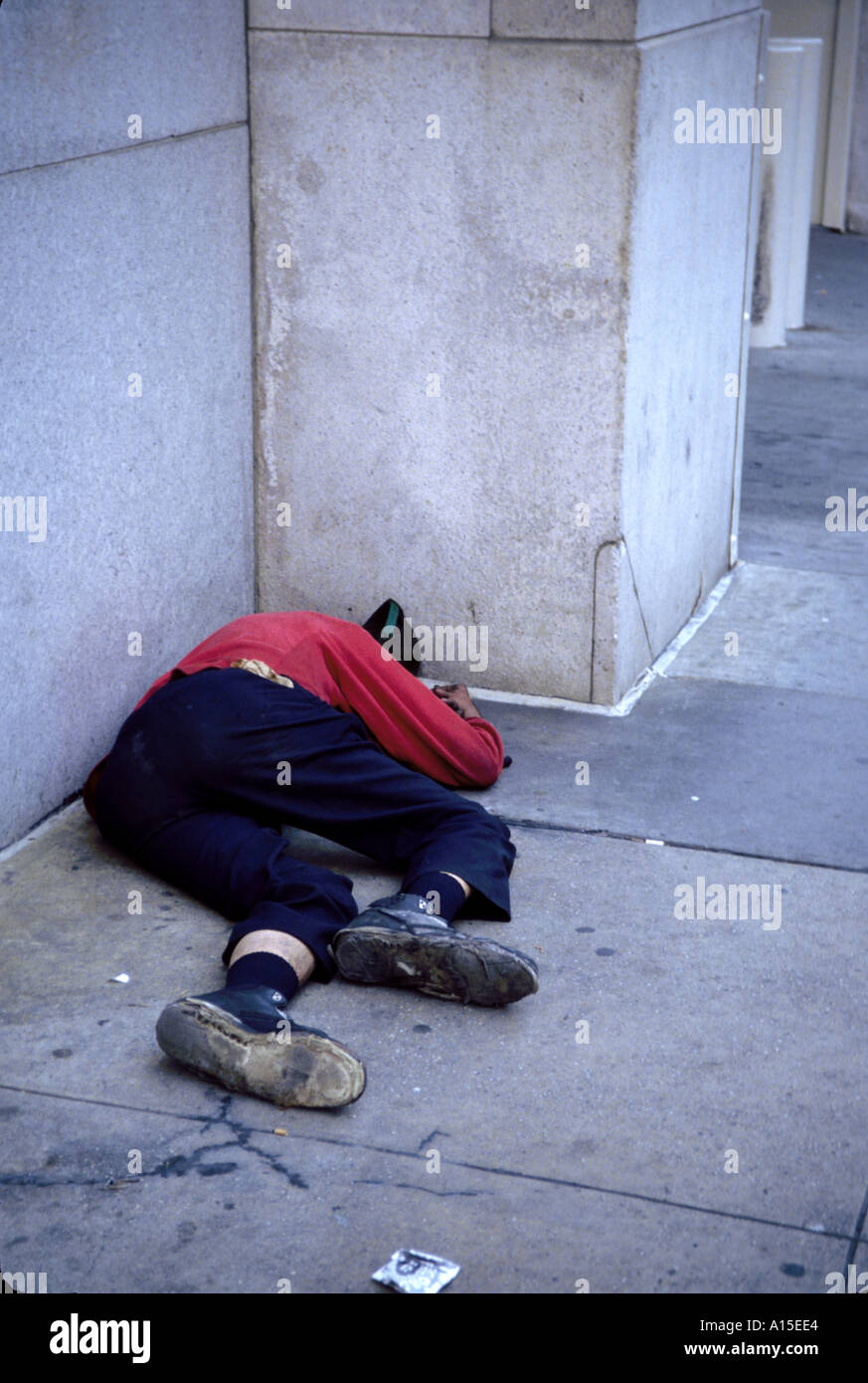Personne SANS-ABRI NEW YORK CITY Banque D'Images