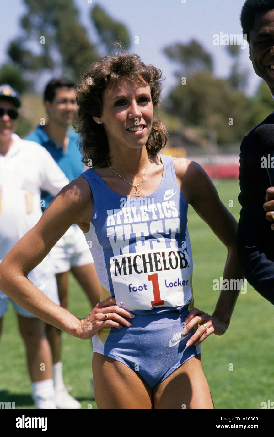 Image numérique de Marie Decker Slaney fonctionnant en athlétisme Banque D'Images