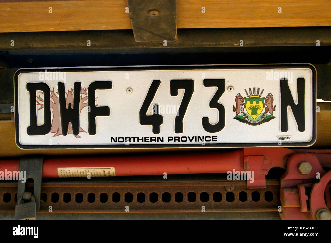 Numéro d'enregistrement de l'Afrique du Sud RSA plaque voiture Photo Stock  - Alamy