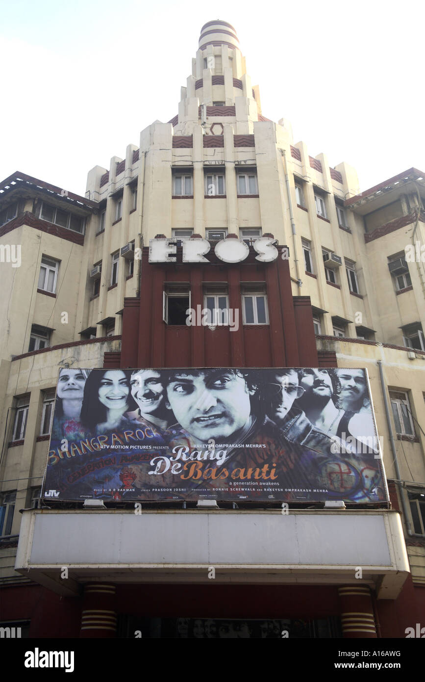 Théâtre Eros film hall salle de cinéma churchgate Bombay Mumbai Inde Banque D'Images