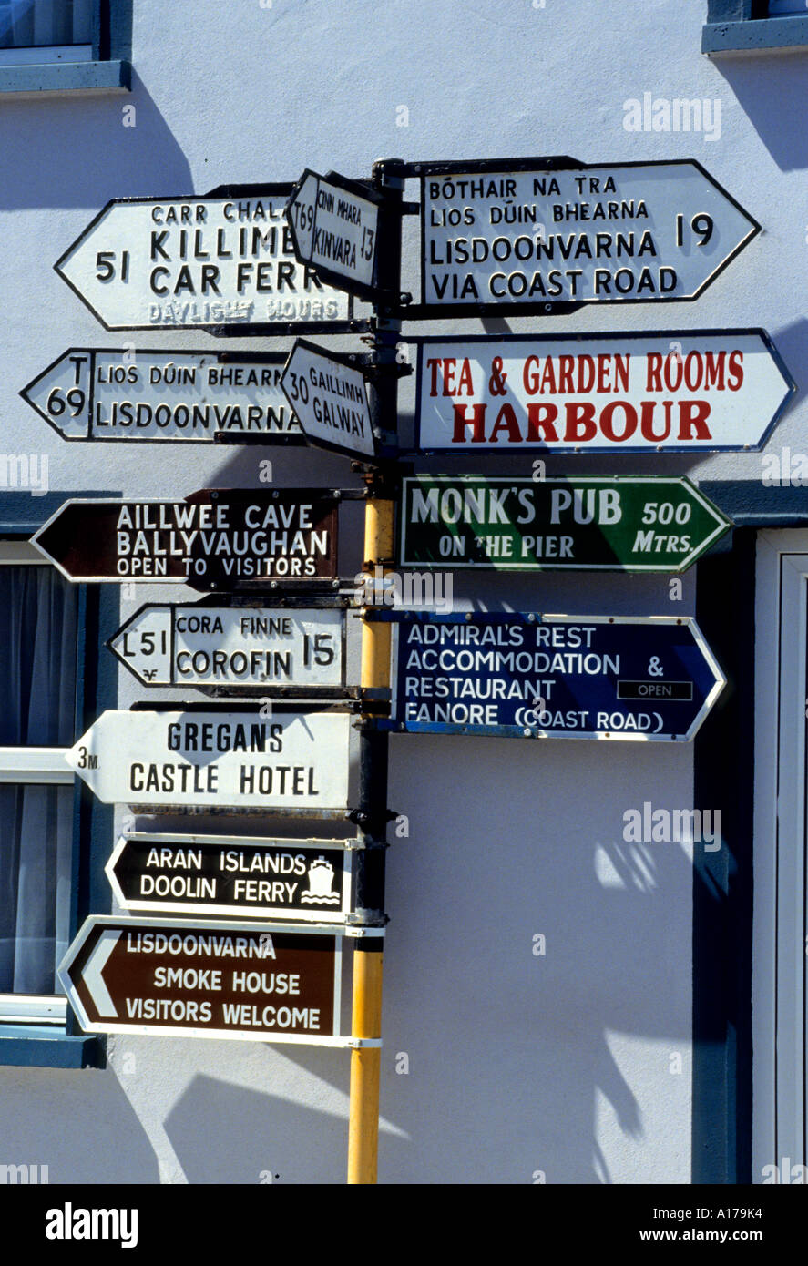 Killarny Cork Limerick Irlande Sign traffic sign Banque D'Images