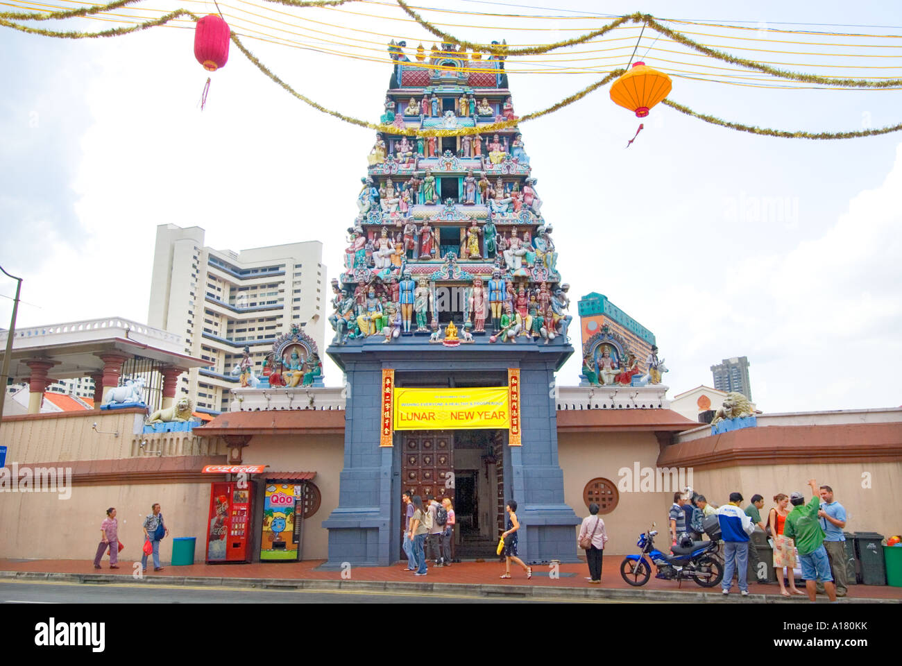 Le Temple Sri Mariamman South Bridge road SINGAPOUR CHINATOWN Asie Banque D'Images