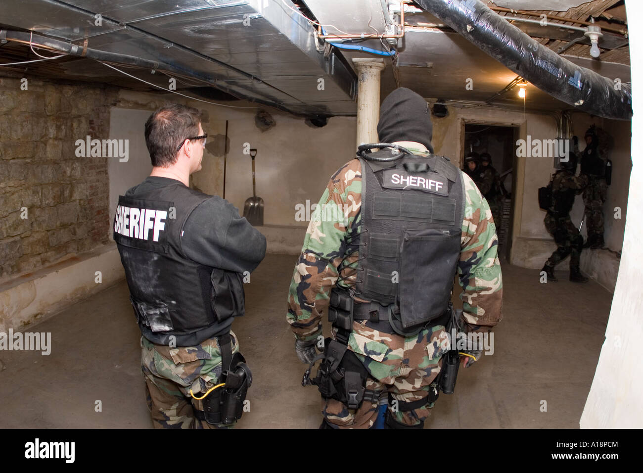 Formation de l'équipe SWAT. Saline Comté Équipe d'intervention en cas de crise Saline Comté Ohio USA Banque D'Images