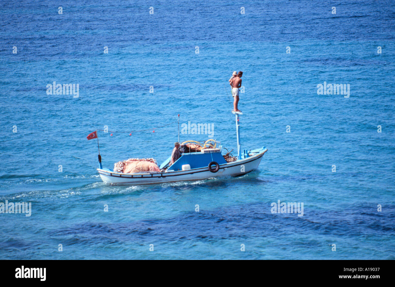 Gallipoli pêcheurs Turquie Banque D'Images