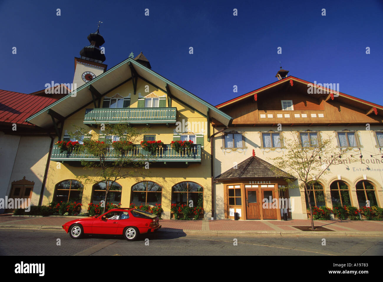 Le Bavarian Inn Lodge dans le style allemand ville de Frankenmuth peu Bavière Michigan USA R Francis Banque D'Images