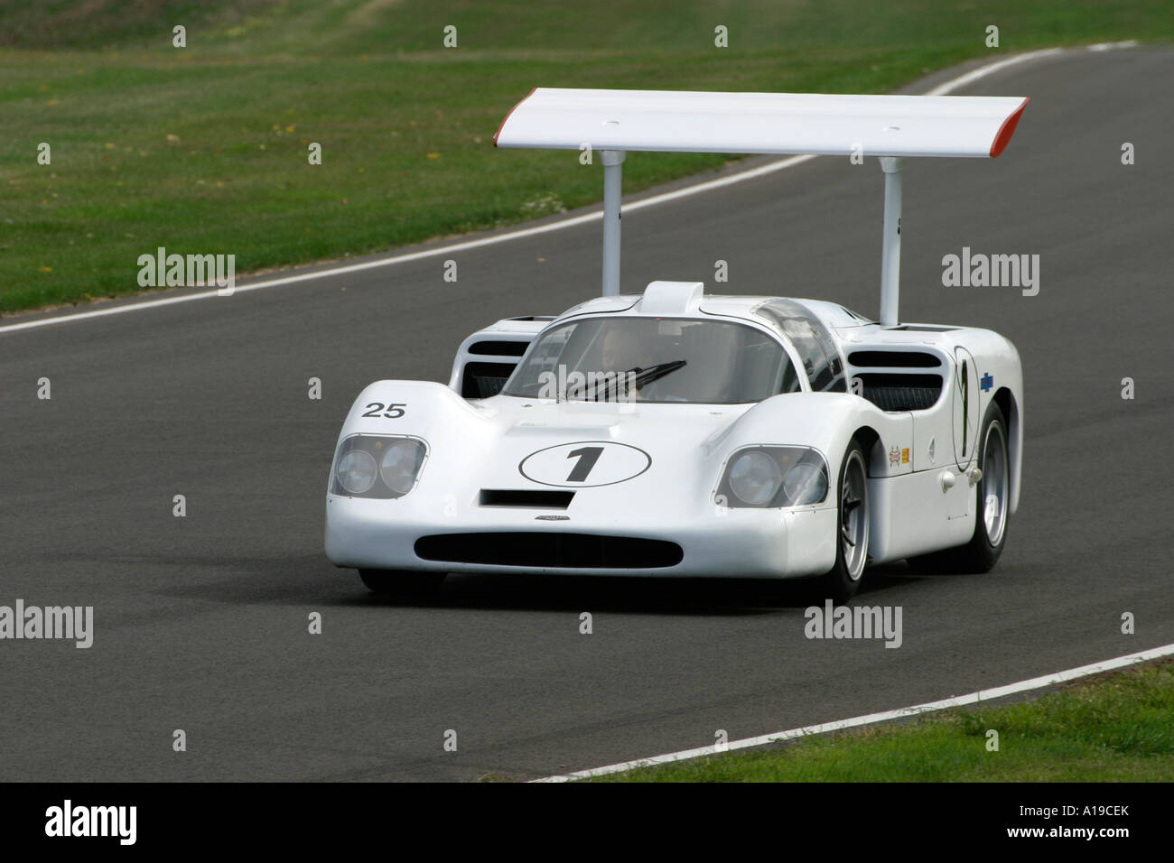 1967 Chevrolet Chaparral 2F à Goodwood Revival, Sussex, Angleterre. Banque D'Images