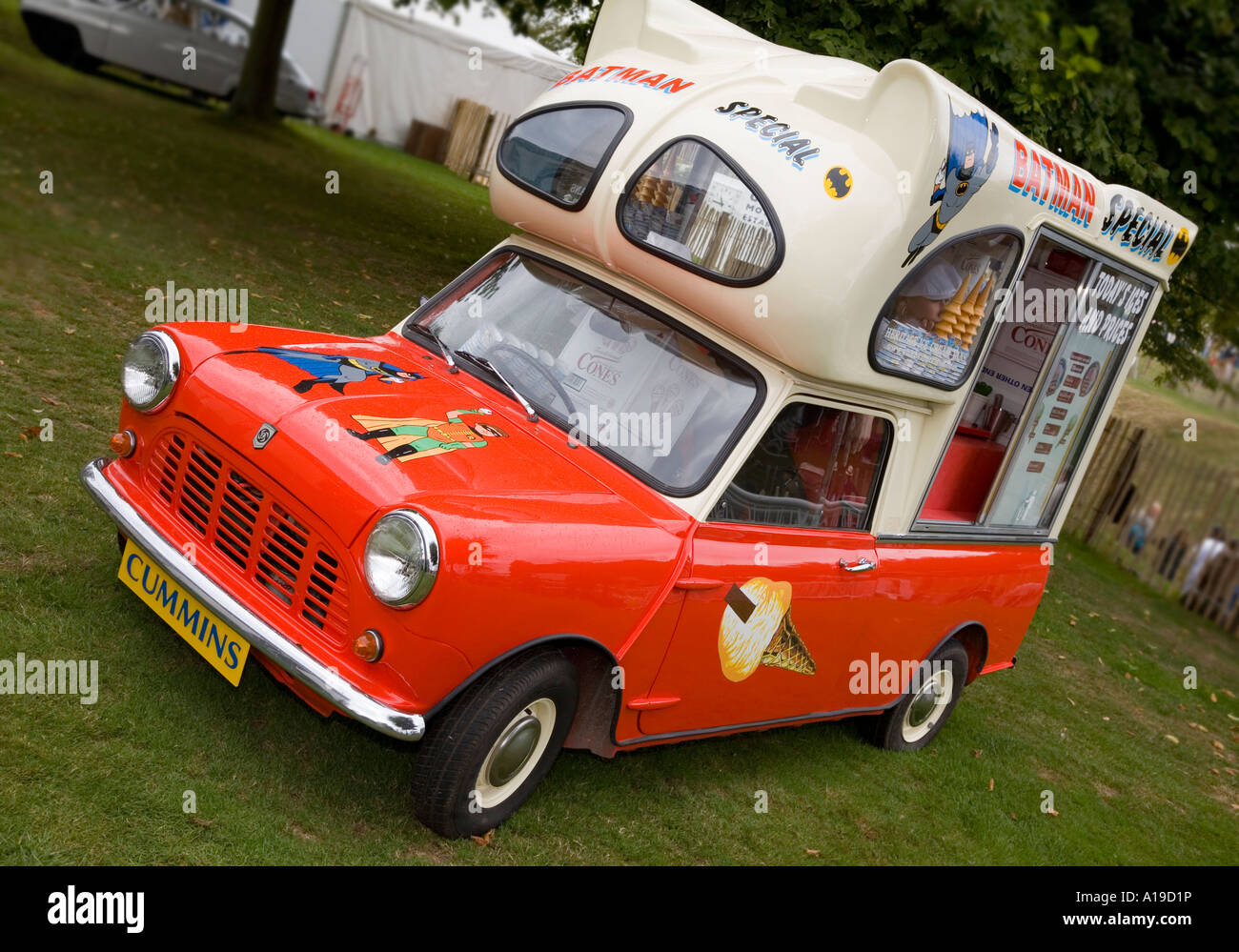 Leyland Mini ice-cream van. Banque D'Images
