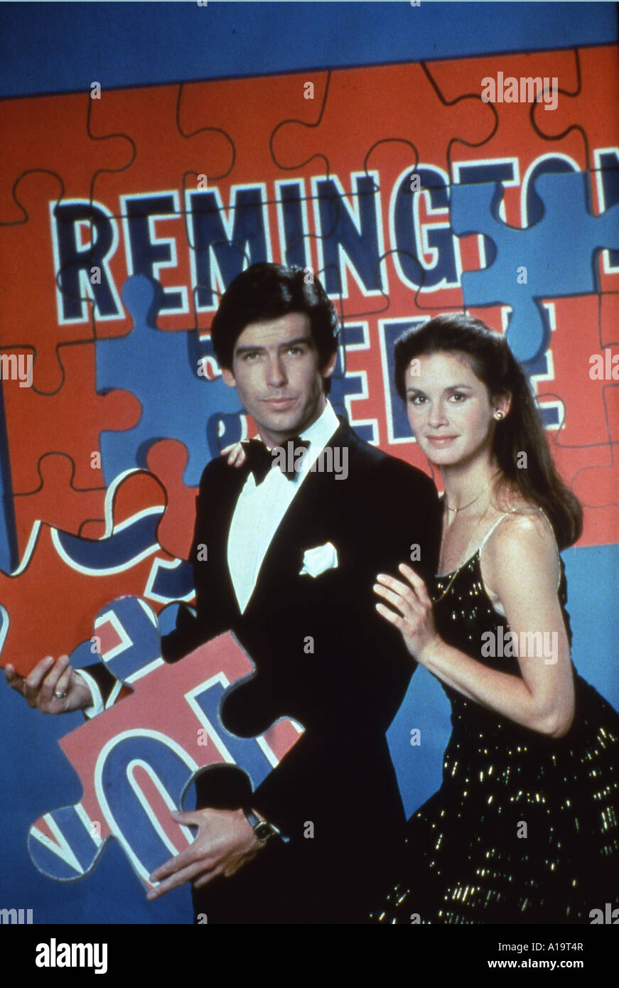 Remington Steele séries télé 1982 1987 Stephanie Zimbalist Pierce Brosnan Banque D'Images