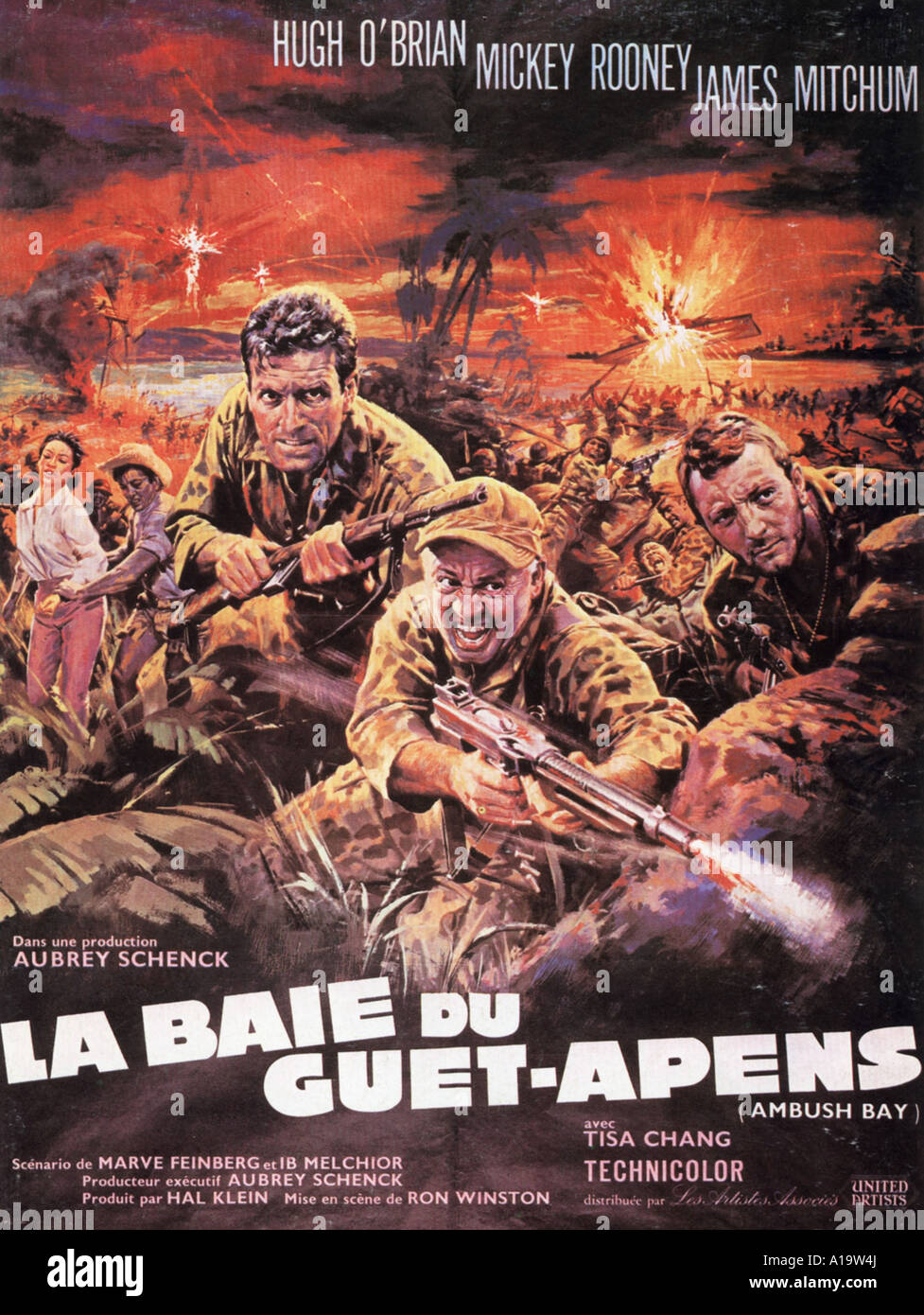 L'année 1966 de la Baie d'embuscade Directeur Ron Winston Hugh O Brian Mickey Rooney James Mitchum Film poster Banque D'Images