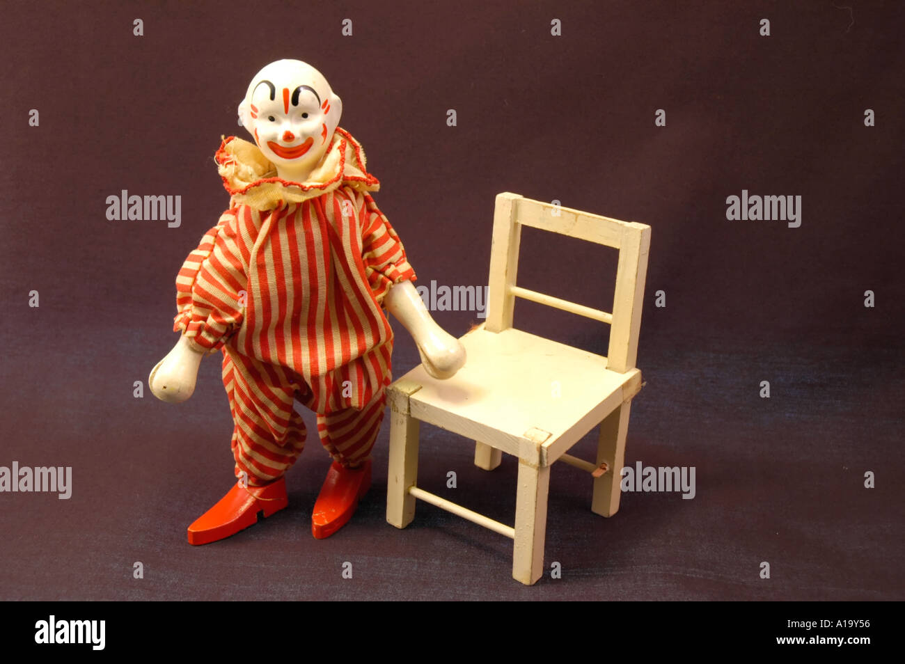 Ancienne Poupée Clown Gaumel Belgique Des Années 1930/40 - Rare Jouet De Collection