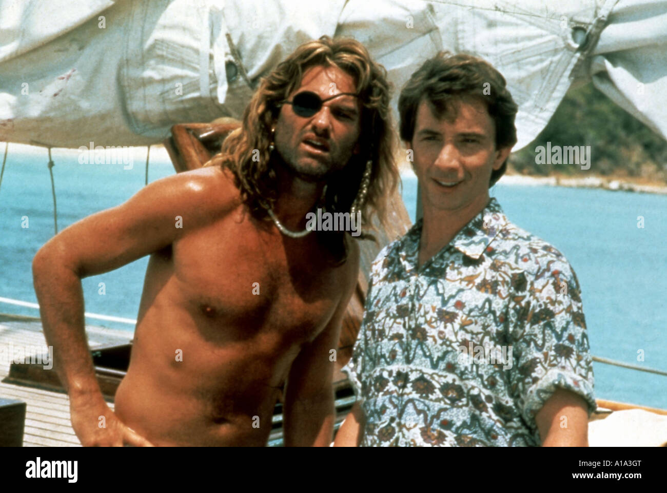 Le Capitaine Ron Thom Eberhardt Année 1992 Directeur Kurt Russell Martin Short Banque D'Images