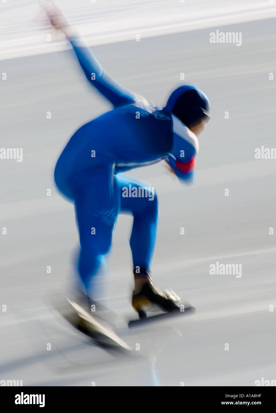 Patinage de vitesse - typique Eisschnelllauf Banque D'Images