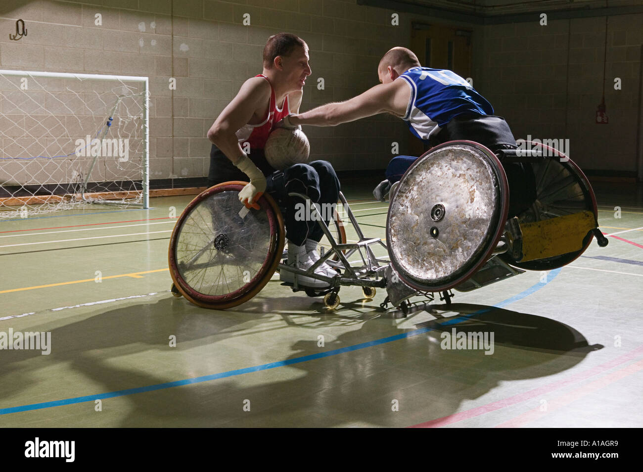 Les joueurs de rugby Quad Banque D'Images