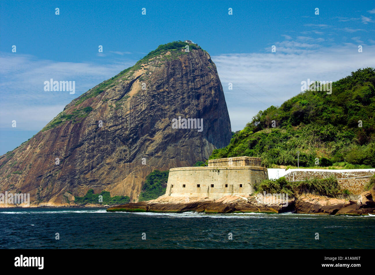 L'ancien 17e siècle fort de Sao Joao à Urca à Rio de Janeiro Brésil Banque D'Images
