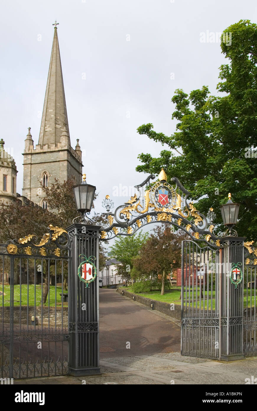 L'Irlande du Nord Ulster comté Londonderry Derry La Cathédrale St Columb Banque D'Images