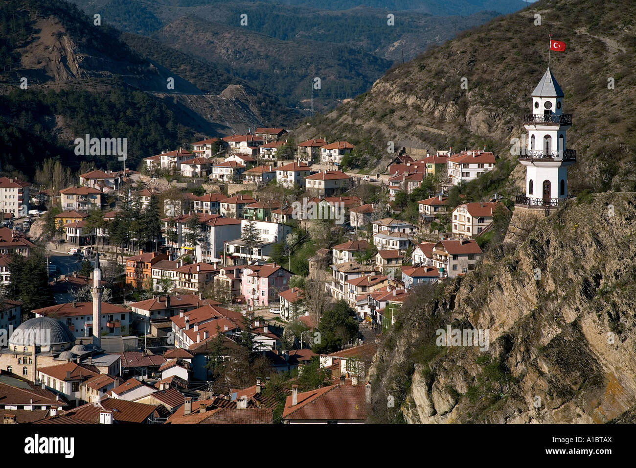 Vue panoramique de la ville de Bolu Turquie Goynuk Banque D'Images