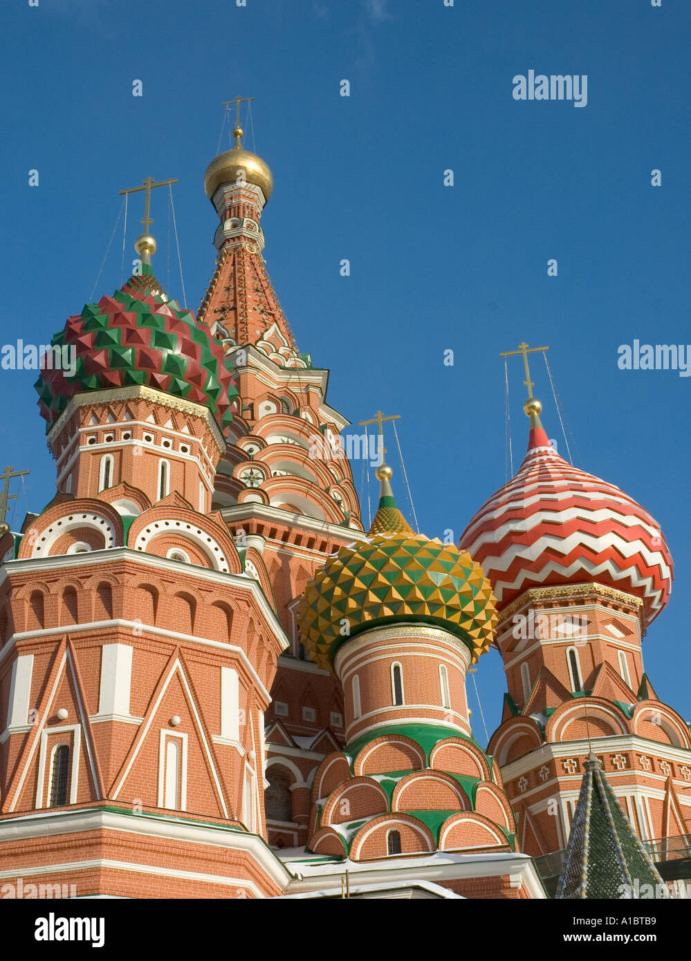 La Cathédrale de Saint Basile sur la Place Rouge Moscou Banque D'Images