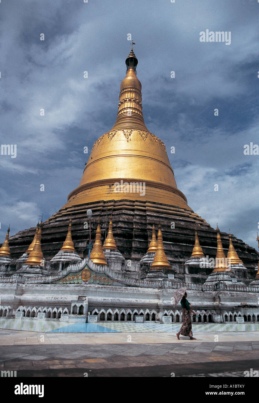 La pagode Shwedagon à Rangoon, Myanmar. Banque D'Images