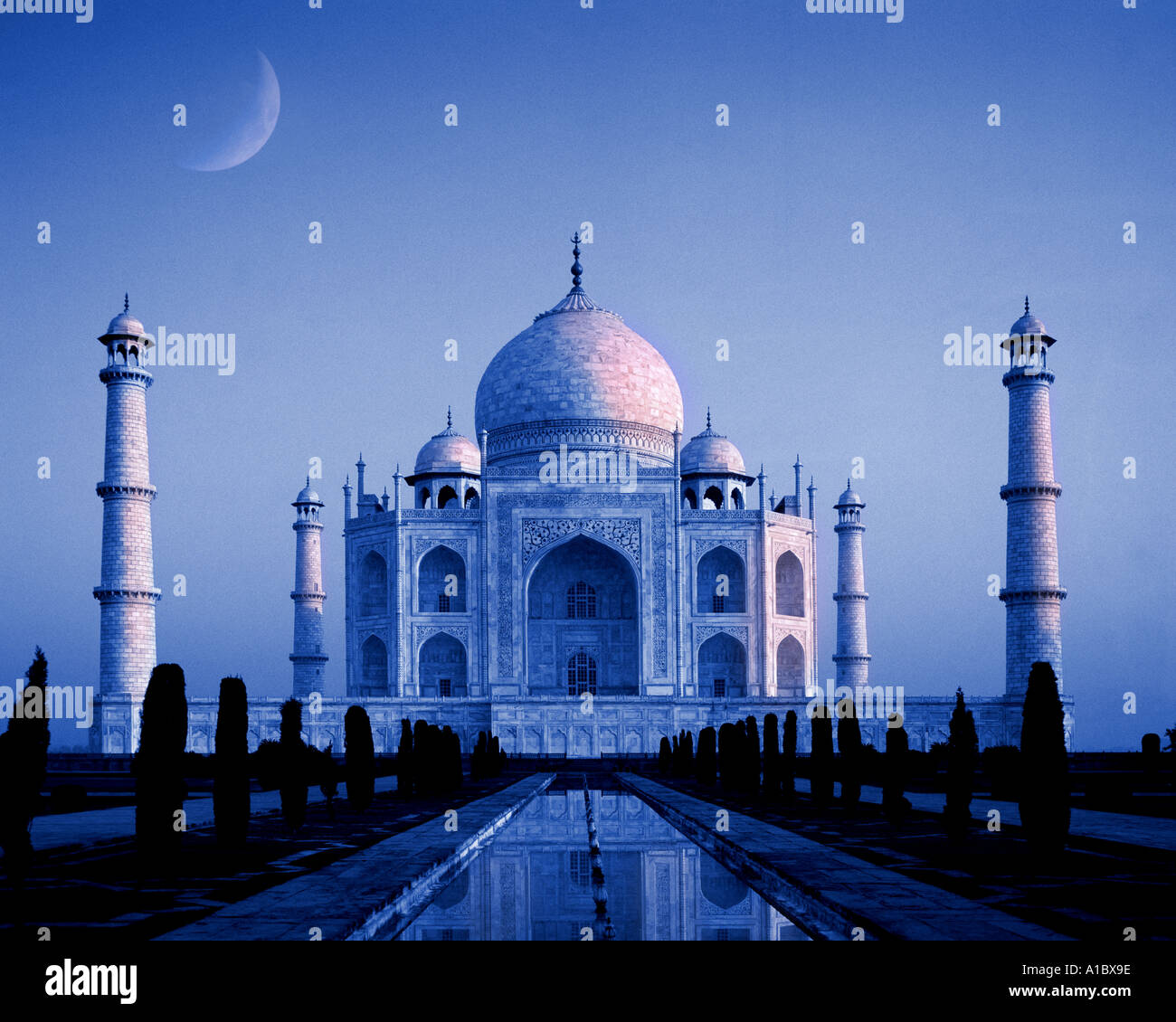 - Dans l'AGRA : Taj Mahal de nuit Banque D'Images
