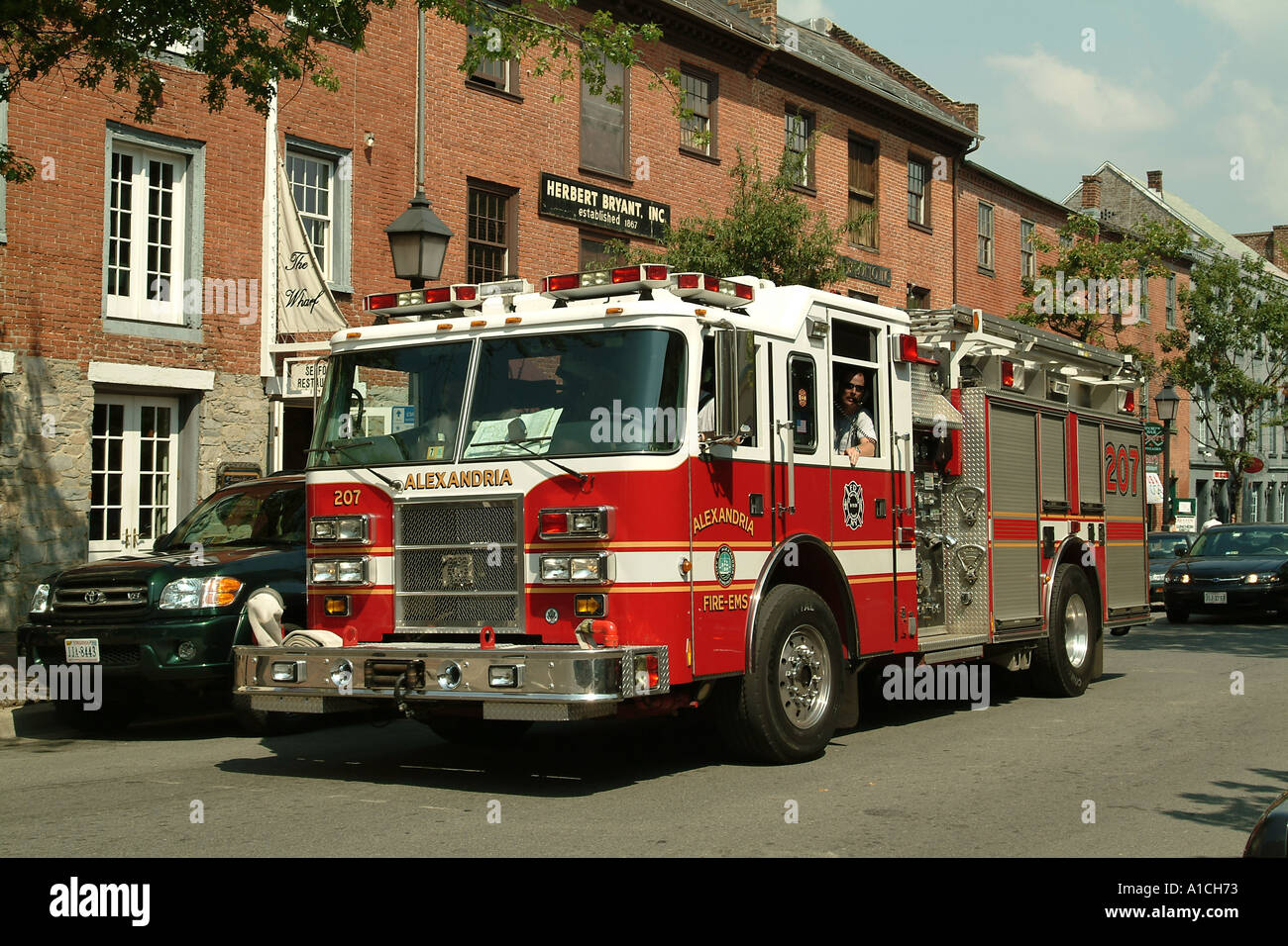 Camion à incendie Alexandria Virginia VA USA Banque D'Images