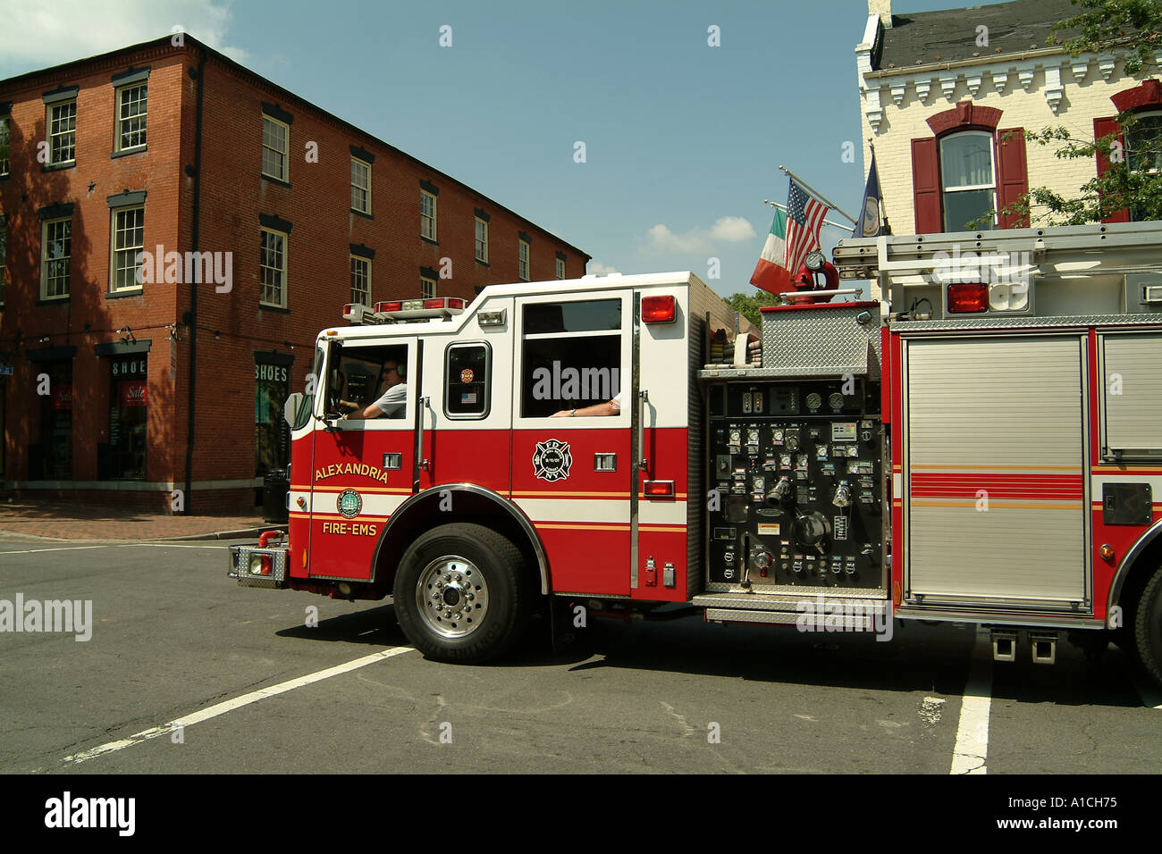 Camion à incendie Alexandria Virginia VA USA Banque D'Images