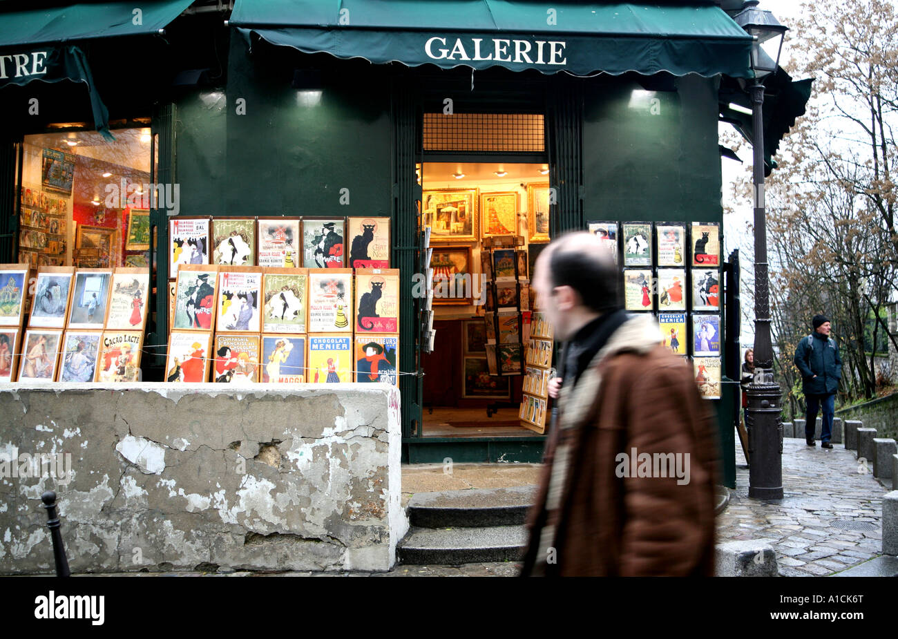 Art gallery/boutique à Montmartre, Paris Banque D'Images