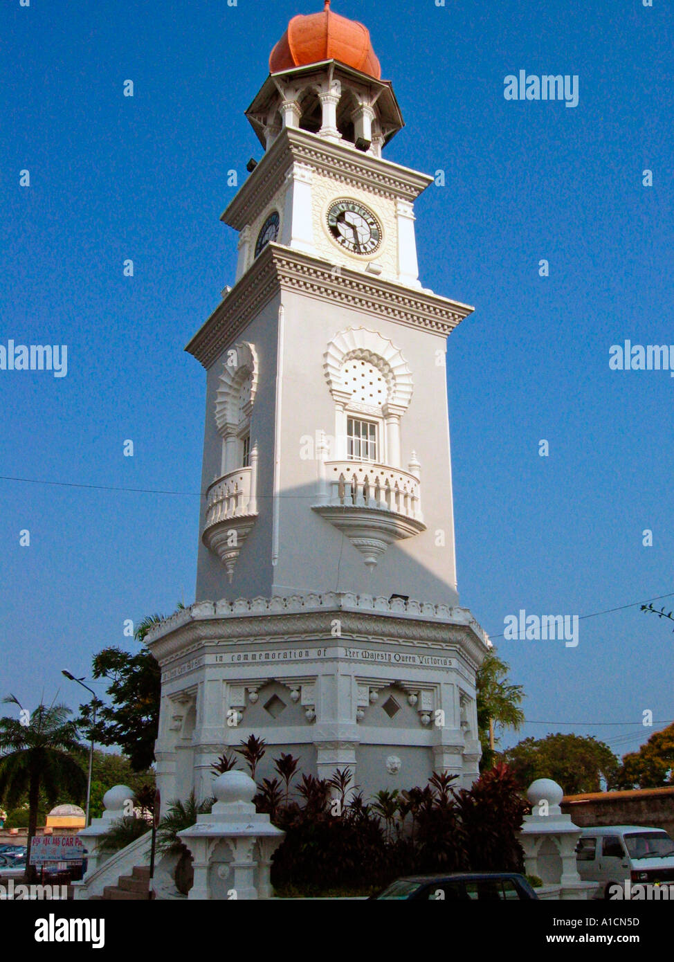 Victoria Memorial Clock Tower par Jetty Swettenham Penang Malaisie Banque D'Images