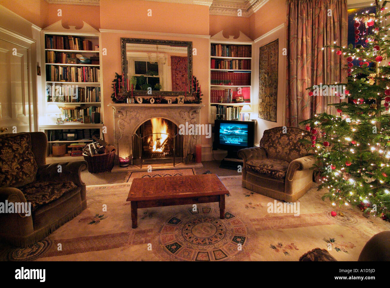 Georgian House salle de séjour avant Noël England UK Royaume-Uni GB Grande  Bretagne l'Europe Union Européenne UE Photo Stock - Alamy