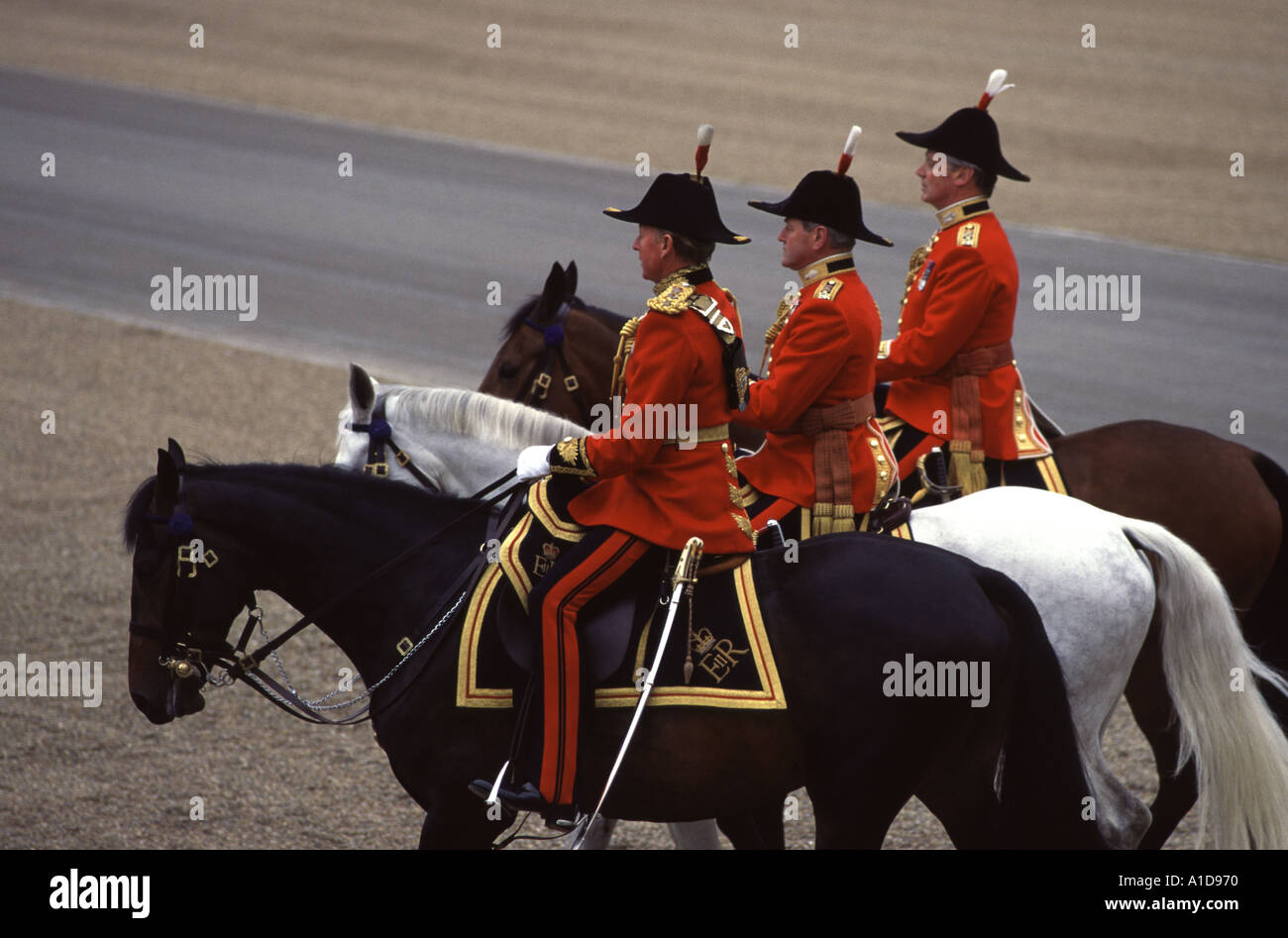 Les officiers d'Queens Parade de la couleur Banque D'Images