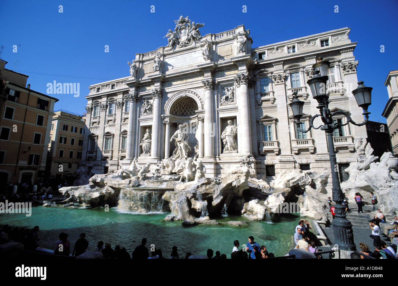 Italie Rome Fontaine de Trevi Banque D'Images