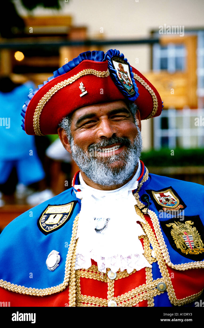 Les Bermudes St George Town Crier Banque D'Images