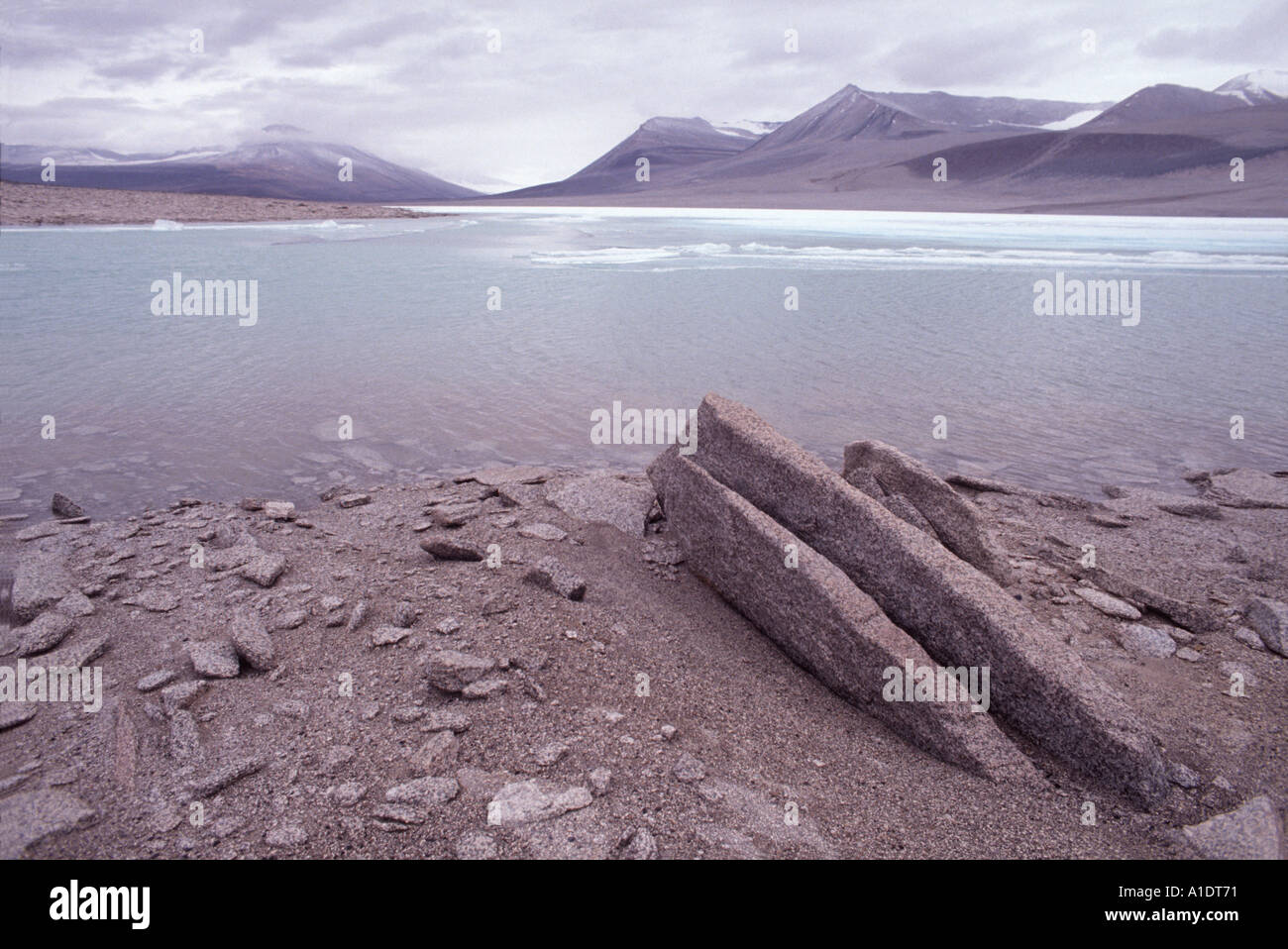 Lake Vida des vallées sèches de l'Antarctique Antarctique Gamme Trans Banque D'Images